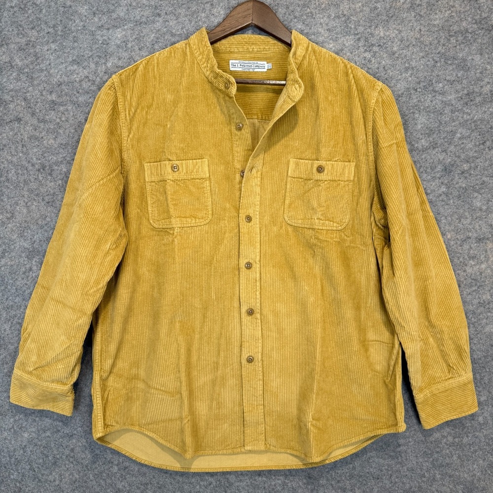 The J. Peterman Company Corduroy Shirt Jacket Shacket Mens 2XL Heavyweight Band